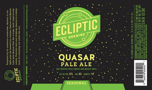 Quasar Pale Ale July 2016