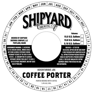 Shipyard Brewing Company Coffee Porter July 2016
