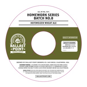 Ballast Point Homework Series Batch No. 8