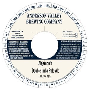 Anderson Valley Brewing Company Algernon's Double IPA