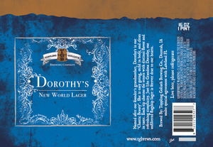 Dorothy's New World Lager July 2016