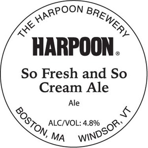 Harpoon So Fresh And So Cream July 2016