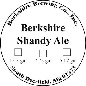 Berkshire Brewing Company Shandy Ale