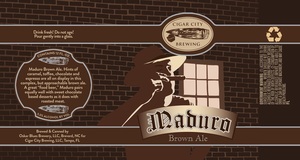 Maduro Brown Ale July 2016