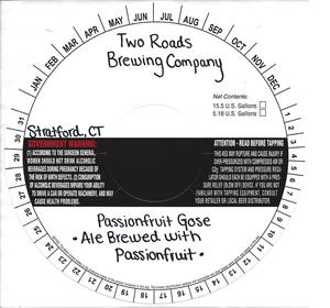 Two Roads Brewing Company Passionfruit Gose