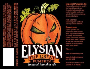Elysian Brewing Company The Great Pumpkin