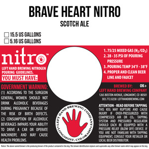 Left Hand Brewing Company Brave Heart Nitro
