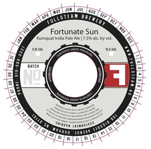 Fullsteam Brewery Fortunate Sun July 2016