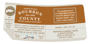 Goose Island Beer Co. Bourbon County Brand Maple Rye Stout