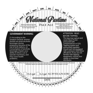 Calvert Brewing Company National Pastime
