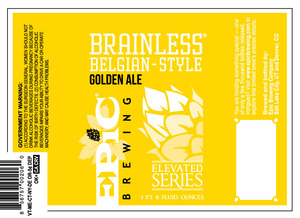 Epic Brewing Company Brainless July 2016