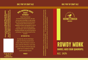 Hermit Thrush Brewery Rowdy Monk