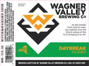 Wagner Valley Brewing Co Daybreak July 2016