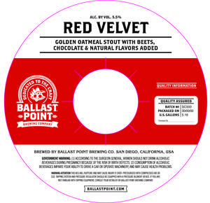 Ballast Point Red Velvet July 2016