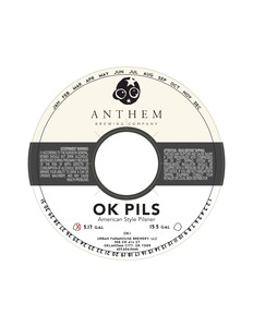 Anthem Brewing Co Ok Pils