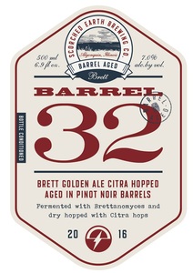 Barrel 32 Brett Golden Ale Citra Hopped July 2016