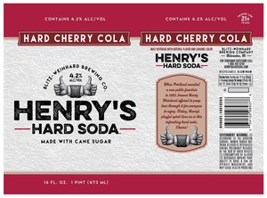Henry's Hard Soda Hard Cherry Cola July 2016