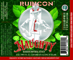 Rubicon Brewing Company Naughty Russian Imperial Stout July 2016