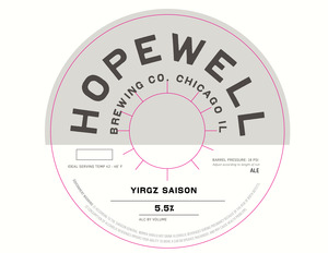 Hopewell Brewing Company Yirgz Saison July 2016