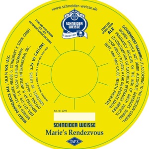 Schneider Weisse Marie's Rendezvous July 2016