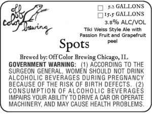 Off Color Brewing Spots July 2016