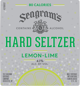 Seagram's Lemon Lime Hard Seltzer July 2016