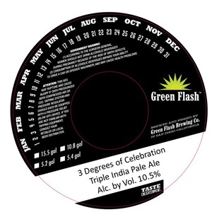 Green Flash Brewing Company 3 Degrees Of Celebration