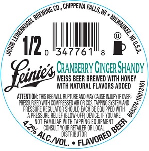 Leinenkugel's Cranberry Ginger Shandy July 2016