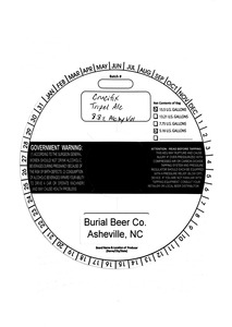 Burial Beer Co. Crucifix Tripel Ale