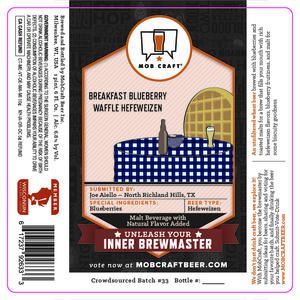 Mobcraft Beer Breakfast Blueberry Waffle Hefeweizen