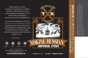 Twisted Rail Brewing Vokzal July 2016