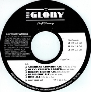 New Glory Craft Brewery Hoppy Amber Ale