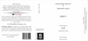 Maine Beer Company Beer V July 2016