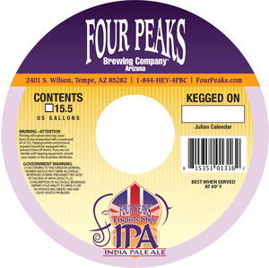 Four Peaks English-style India Pale Ale July 2016