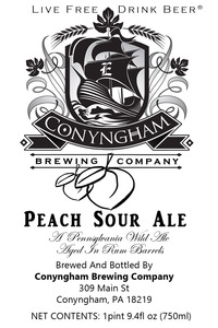 Conyngham Brewing Company Peach Sour Ale July 2016