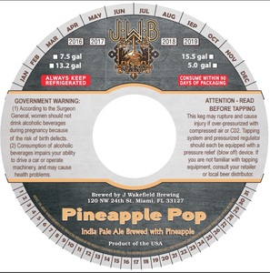 J Wakefield Brewing Pineapple Pop July 2016