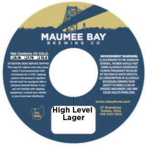 Maumee Bay Brewing Co High Level Lager July 2016