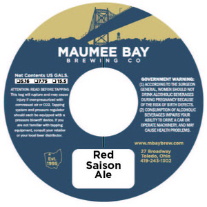 Maumee Bay Brewing Co Red Saison July 2016
