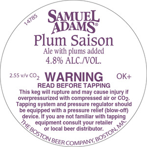 Samuel Adams Plum Saison July 2016