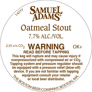 Samuel Adams Oatmeal Stout July 2016