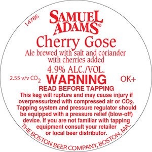 Samuel Adams Cherry Gose July 2016