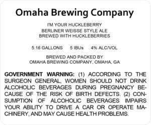 Omaha Brewing Company I'm Your Huckleberry Berliner Weisse