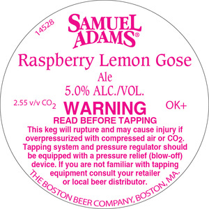 Samuel Adams Raspberry Lemon Gose July 2016