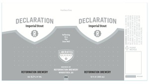 Reformation Brewery Declaration