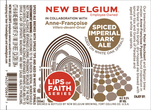 Lips Of Faith Spiced Imperial Dark Ale August 2016