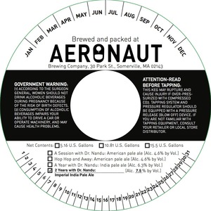Aeronaut Brewing Company 2 Years With Dr. Nandu August 2016
