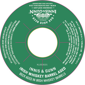 Innis & Gunn Irish Whiskeyaged 5.16gal Keg