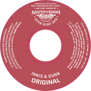 Innis & Gunn Original Keg 5.16 Gal July 2016