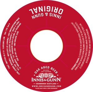 Innis & Gunn Original Keg 15.5 Gal July 2016