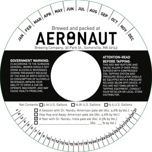 Aeronaut Brewing Company A Year With Dr. Nandu